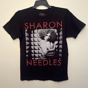 SHARON NEEDLES Drag Queen Merch Queen Of Goth Graphic Tee, Black- S